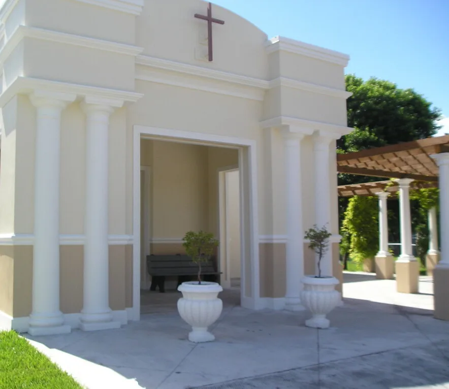 Freshly painted chapel exterior by Sergio Donikian Contractors